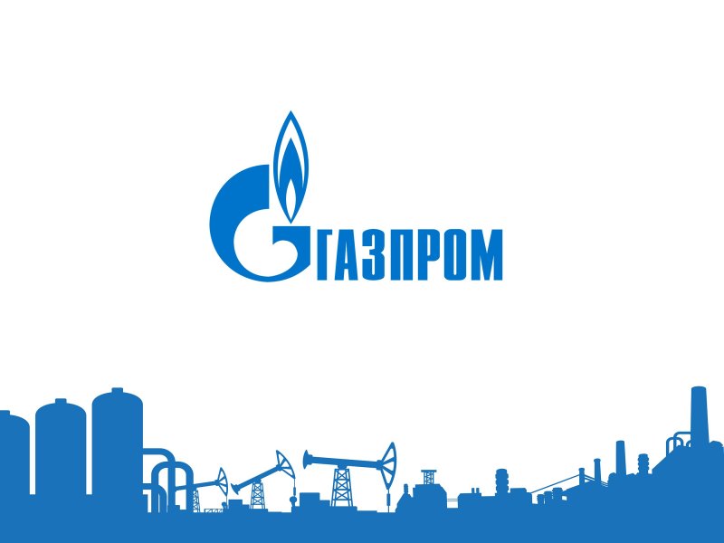 Логотип газпром на белом фоне