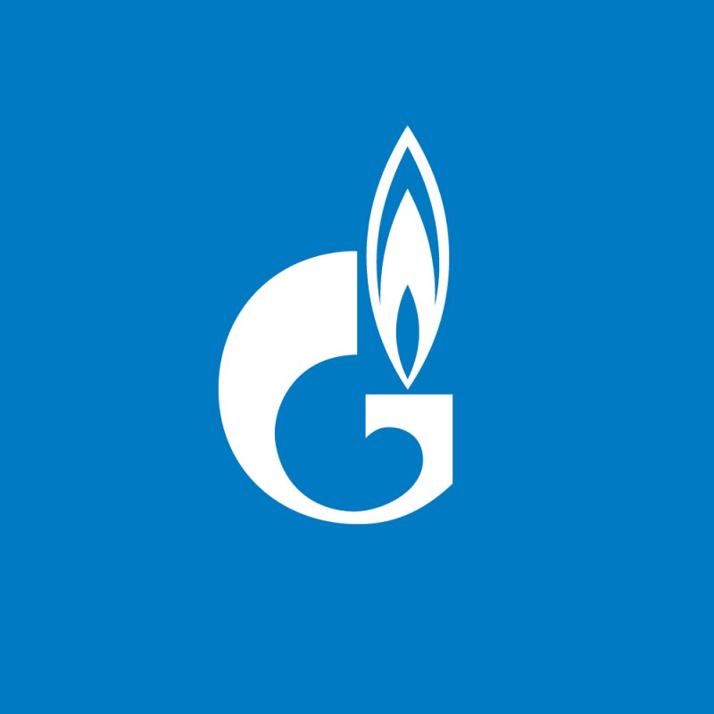Логотип газпром на черном фоне