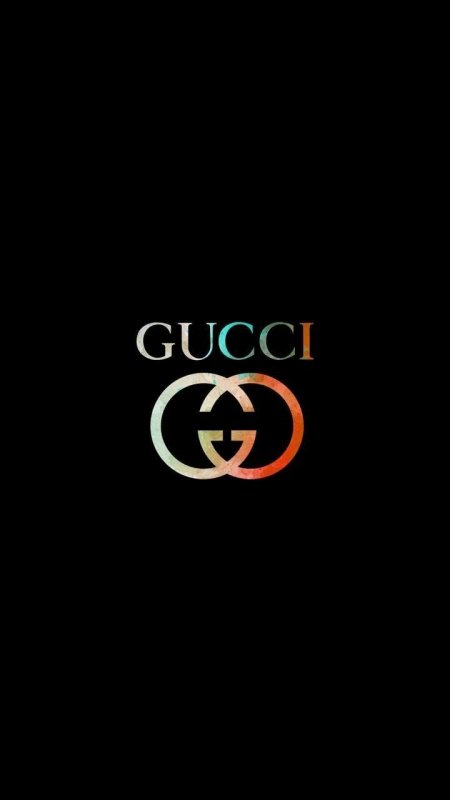 Логотип gucci на черном фоне