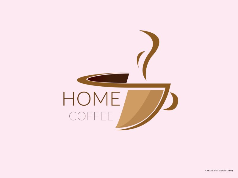 Логотип кофе на синем фоне