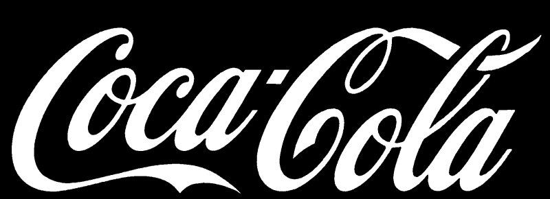 Логотип кока кола на черном фоне