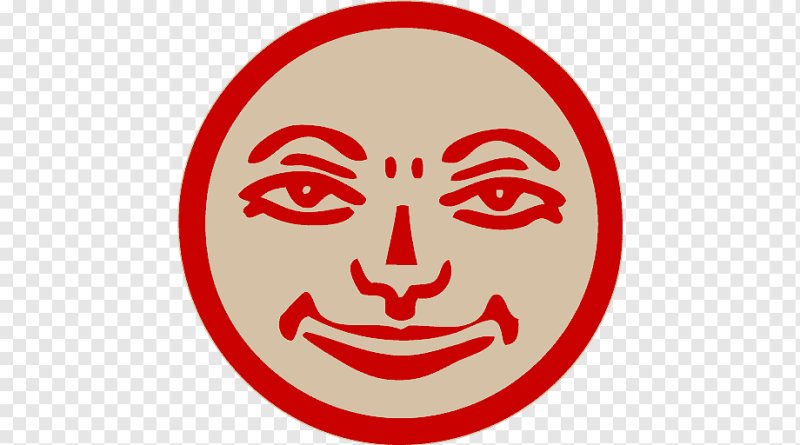 Логотип лицо на красном фоне