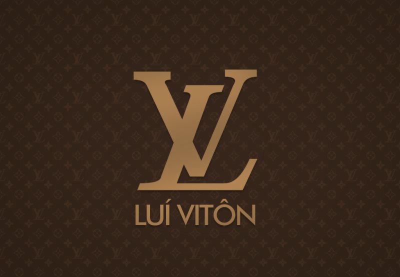 Логотип луи виттон на черном фоне