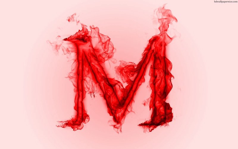 Логотип м на красном фоне