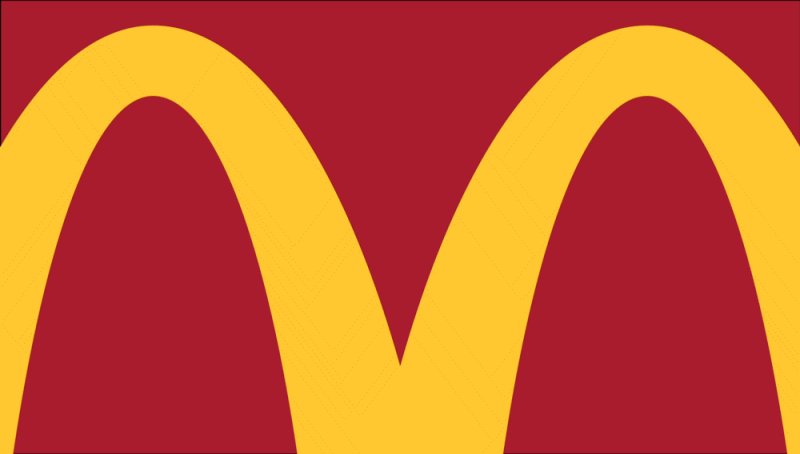 Логотип макдональдс на красном фоне