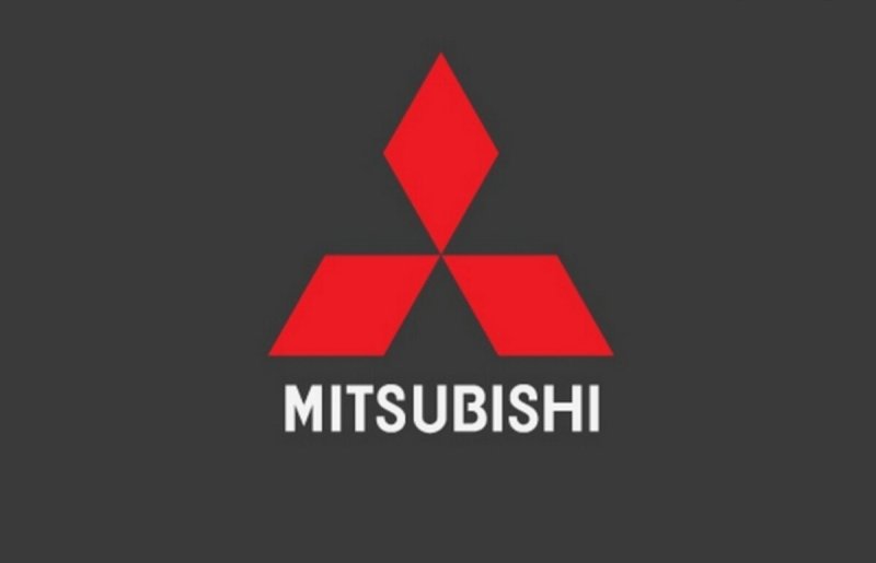 Логотип mitsubishi на белом фоне