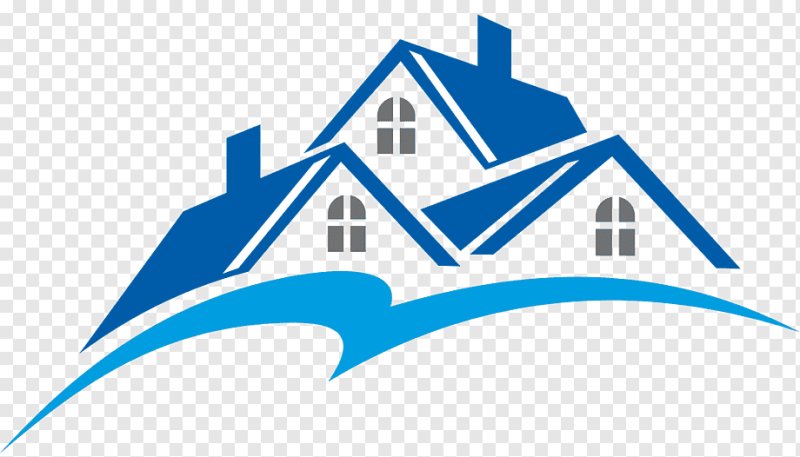 Логотип на фоне домов