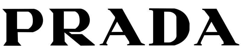 Логотип прада на черном фоне