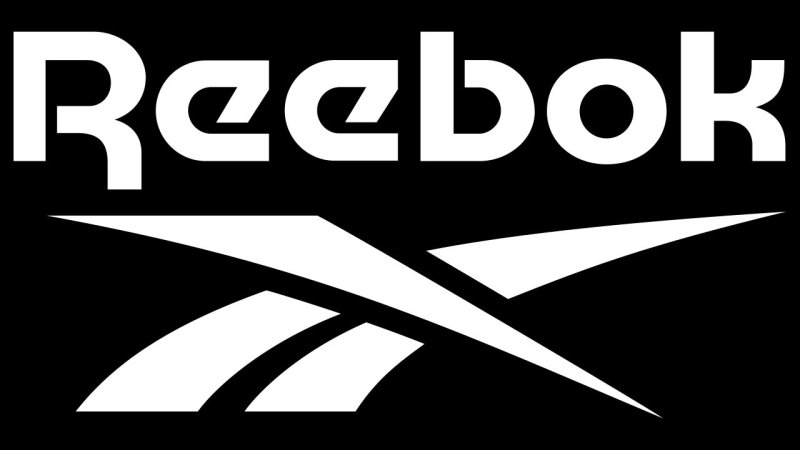 Логотип рибок на черном фоне