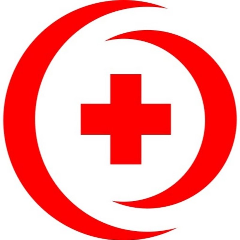 Логотип с плюсом на красном фоне