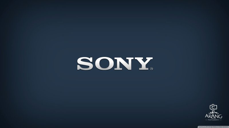 Логотип sony на черном фоне