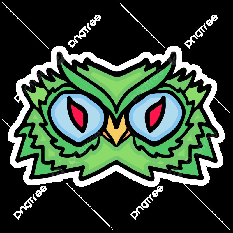 Логотип сова на зеленом фоне