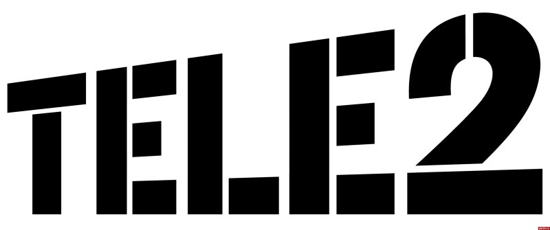 Логотип теле2 на черном фоне