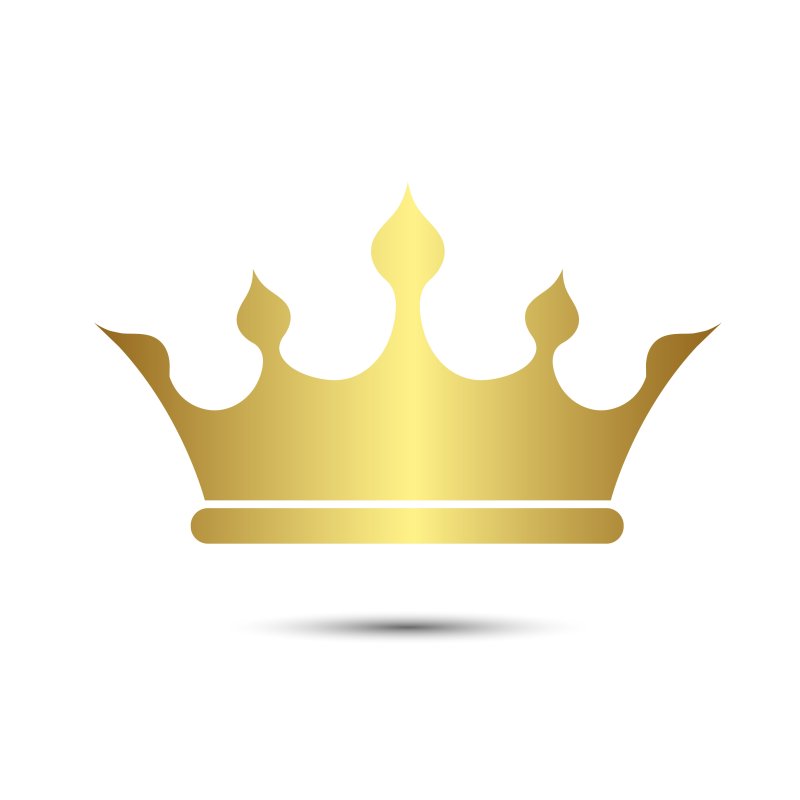 Логотипы короны на белом фоне