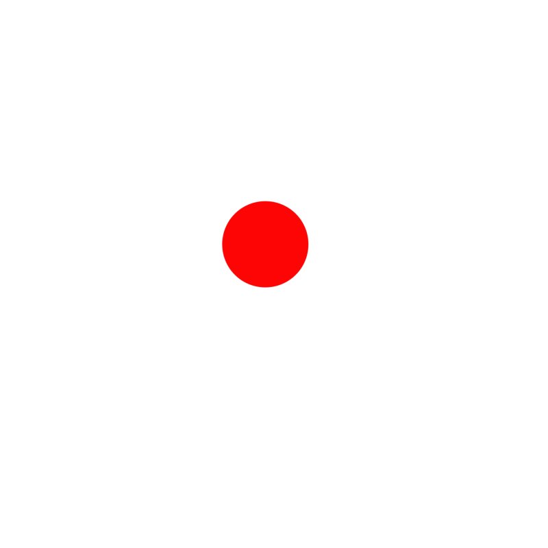Маленький красный круг на белом фоне