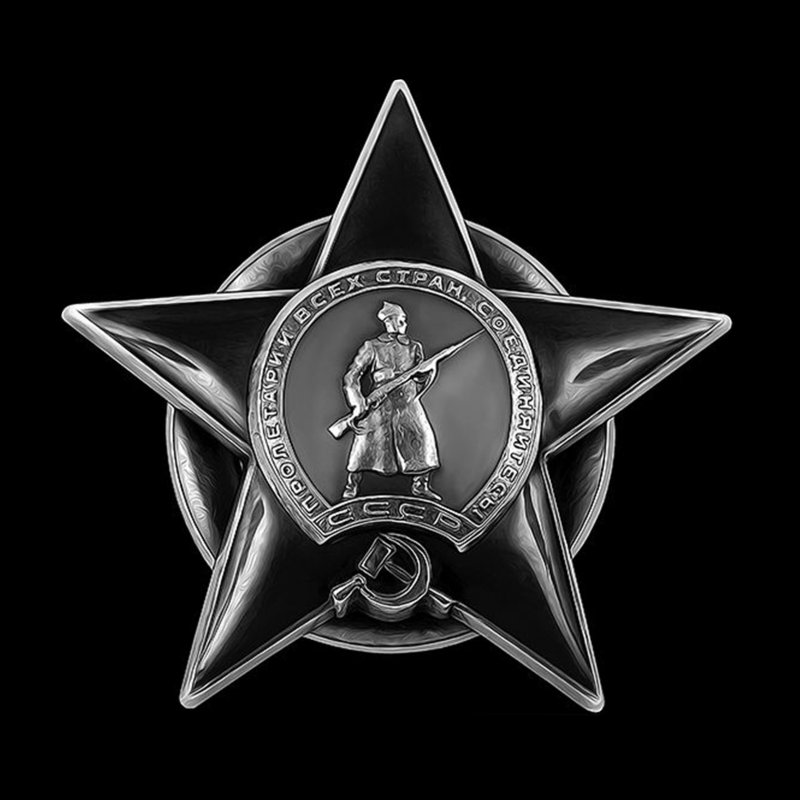 Медаль красная звезда на белом фоне