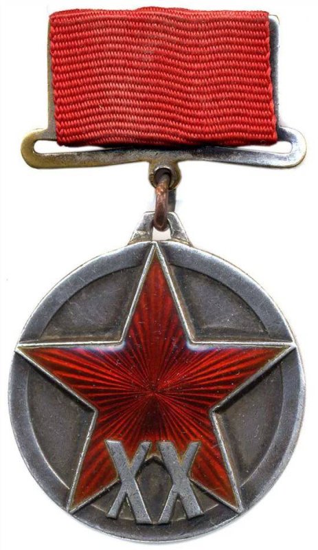 Медаль со звездой в центре на белом фоне