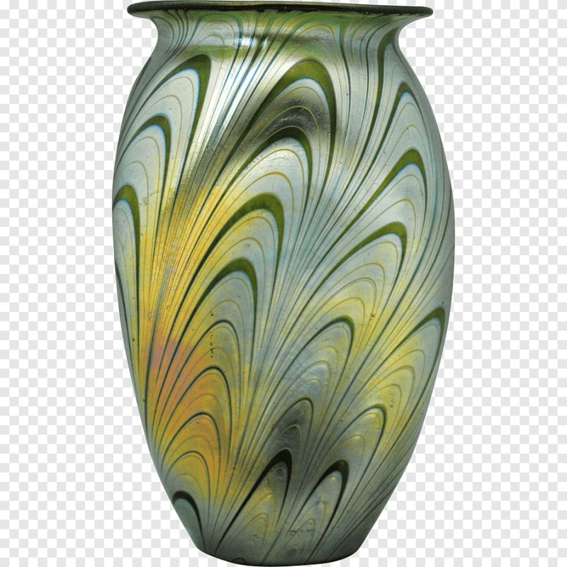 На прозрачном фоне ваза