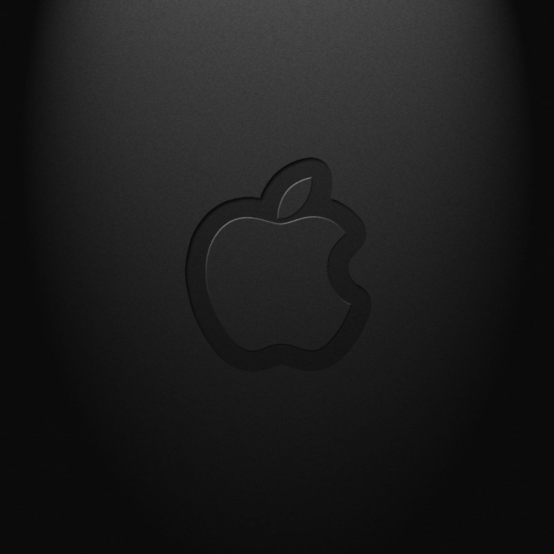 Надпись apple на черном фоне