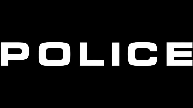 Надпись police на белом фоне