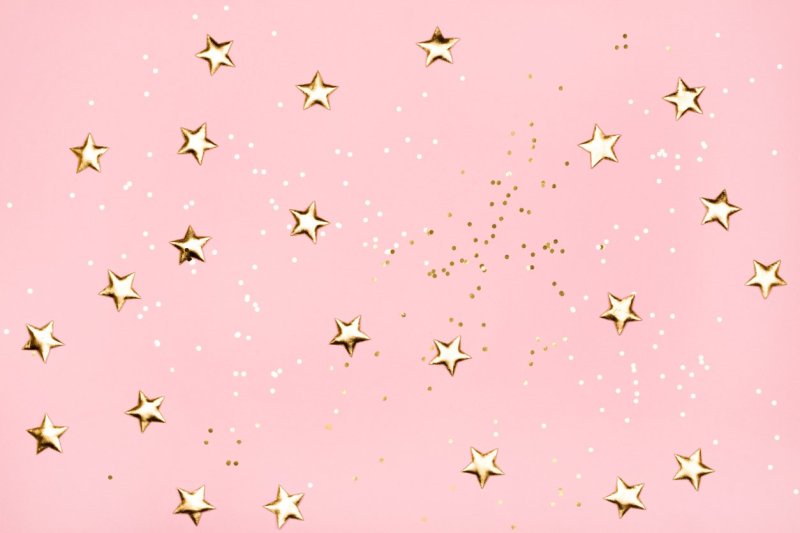 Нежно розовый фон со звездами