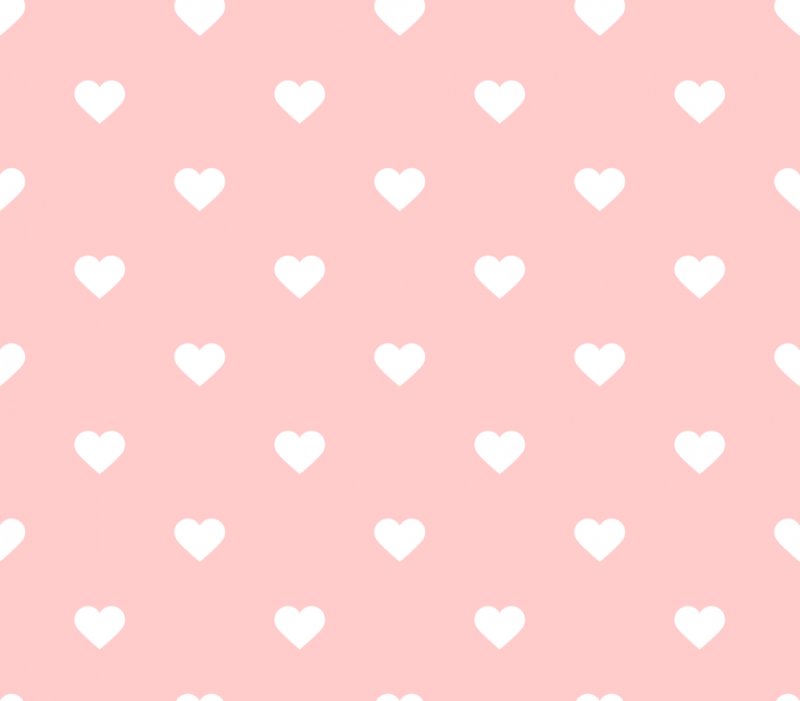 Однотонный розовый фон с сердечками
