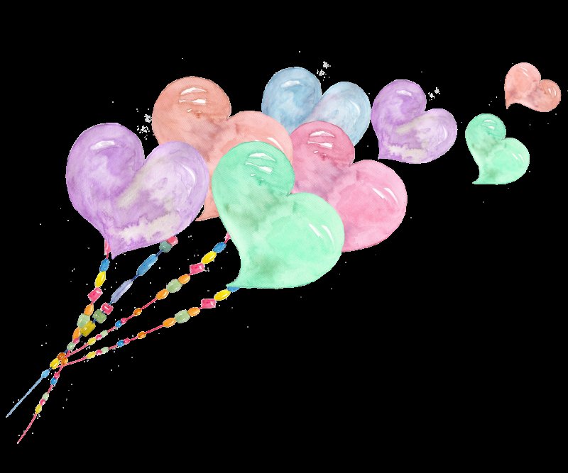 Рисованные воздушные шары на белом фоне