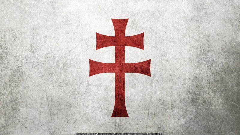 Рыцарский орден белый крест на черном фоне