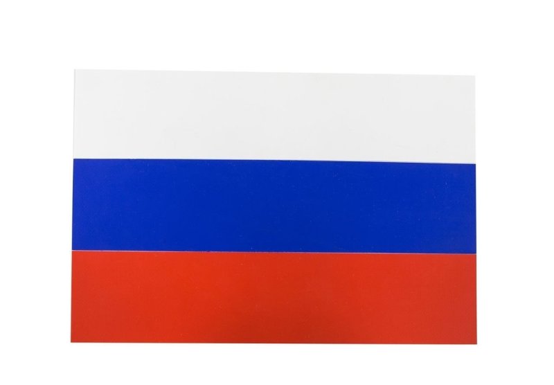 Русский флаг на белом фоне