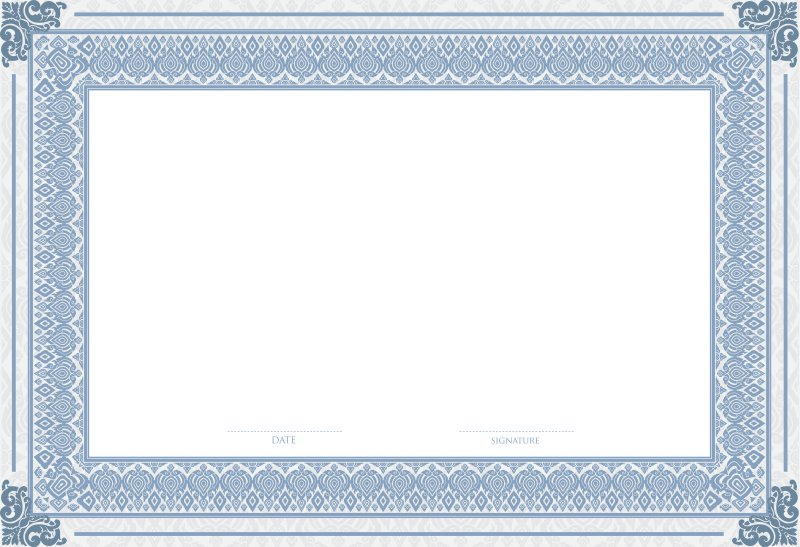 Сертификат рамка на белом фоне