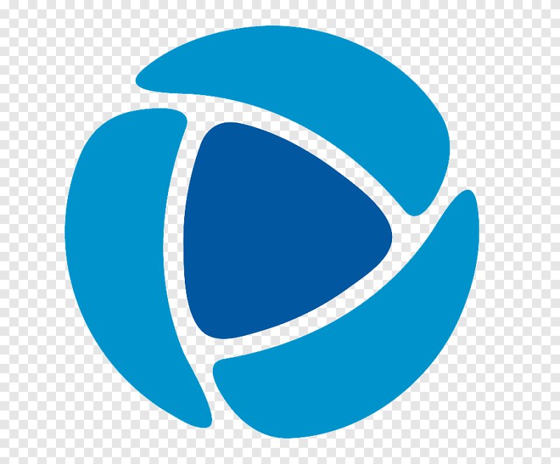 Синий логотип на белом фоне