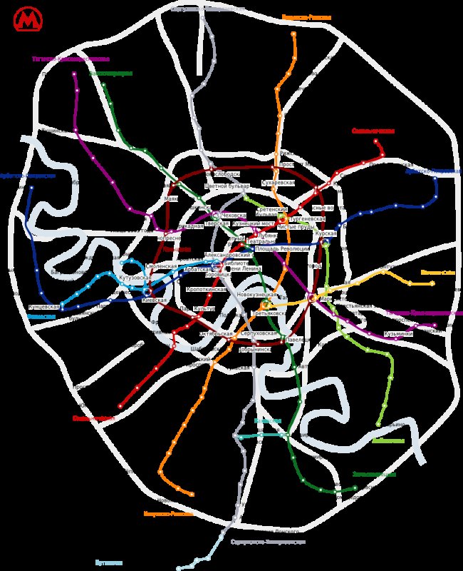 Схема метро на фоне карты москвы