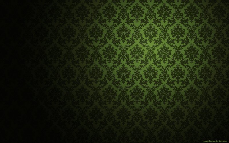 Темно зеленый фон с орнаментом
