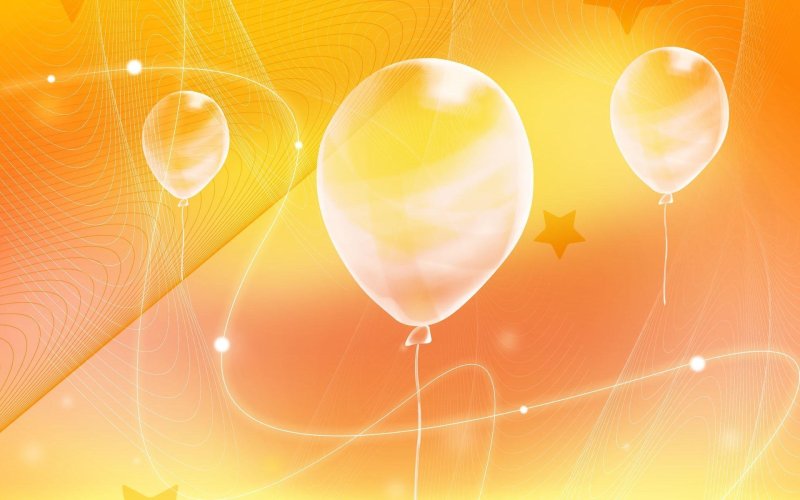 Желтый фон воздушные шары
