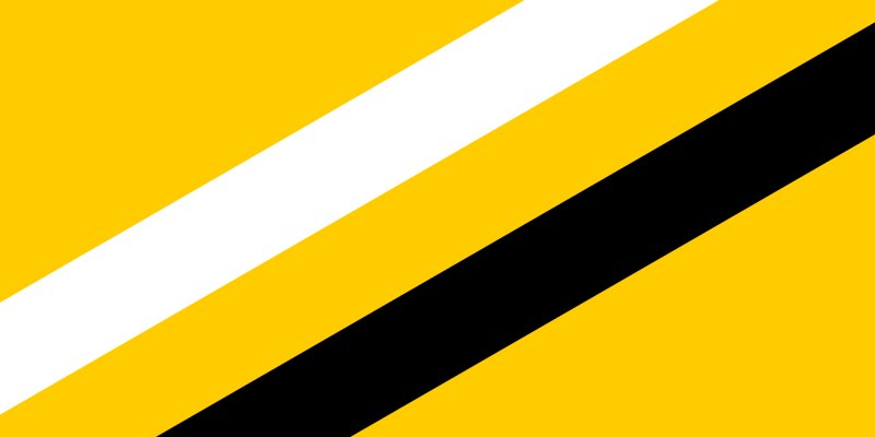 Желто черный флаг на белом фоне