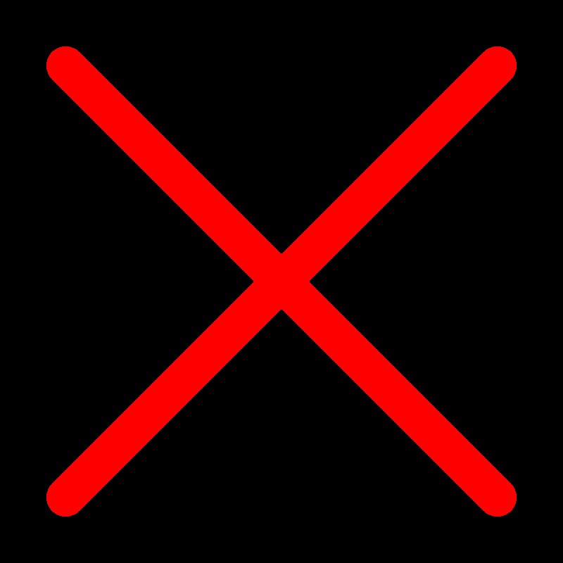 Значок крест на красном фоне