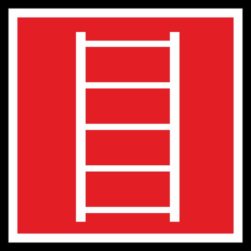 Знак белая лестница на красном фоне