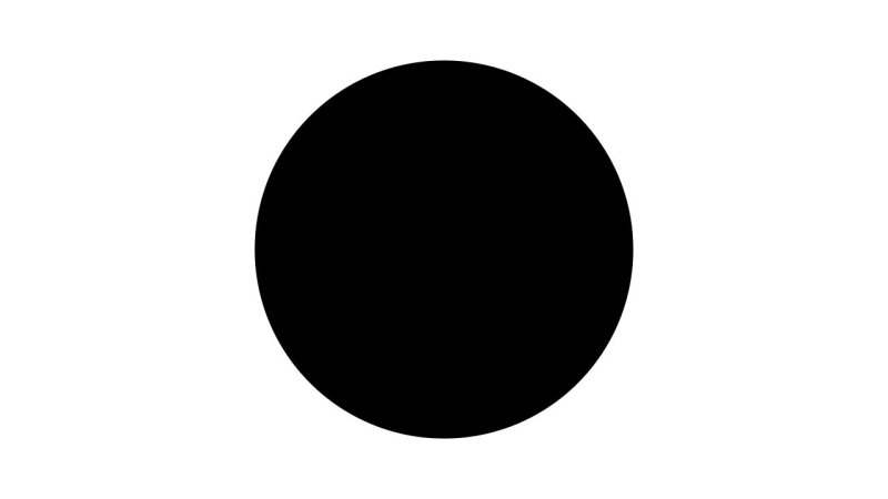 Знак черный круг на белом фоне