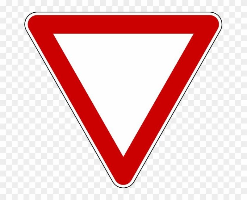 Знак красный треугольник на белом фоне