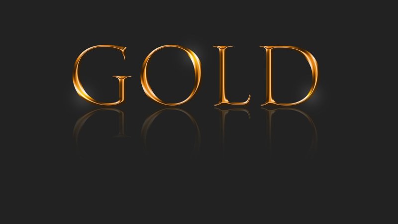 Золотой логотип на черном фоне