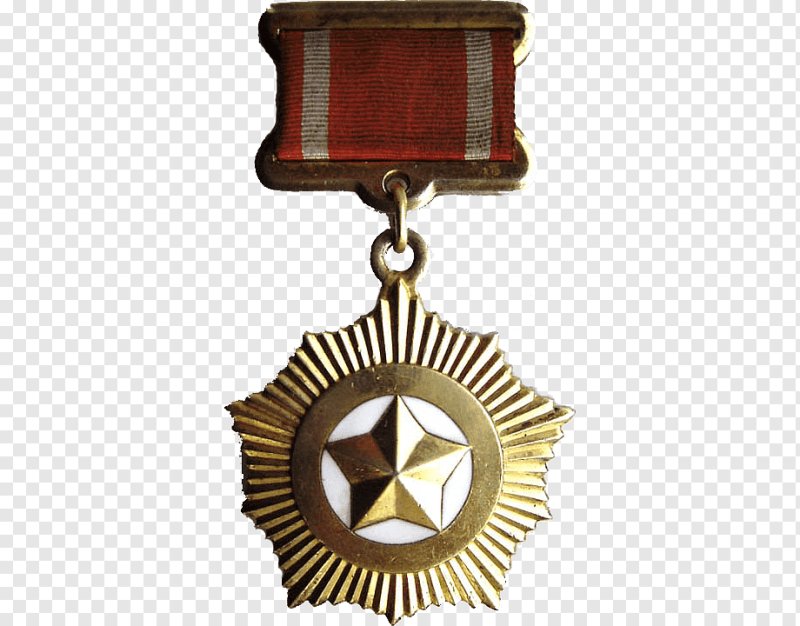 Звезда на белом фоне медаль