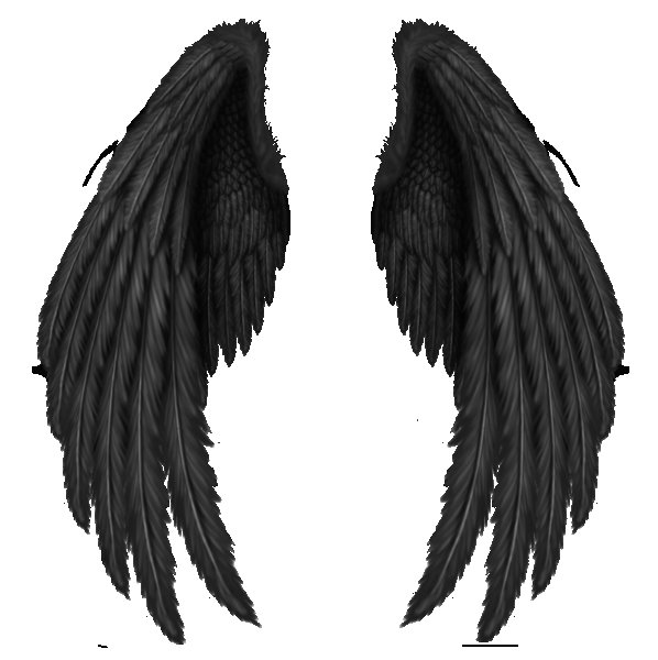 Крылья демона на прозрачном фоне