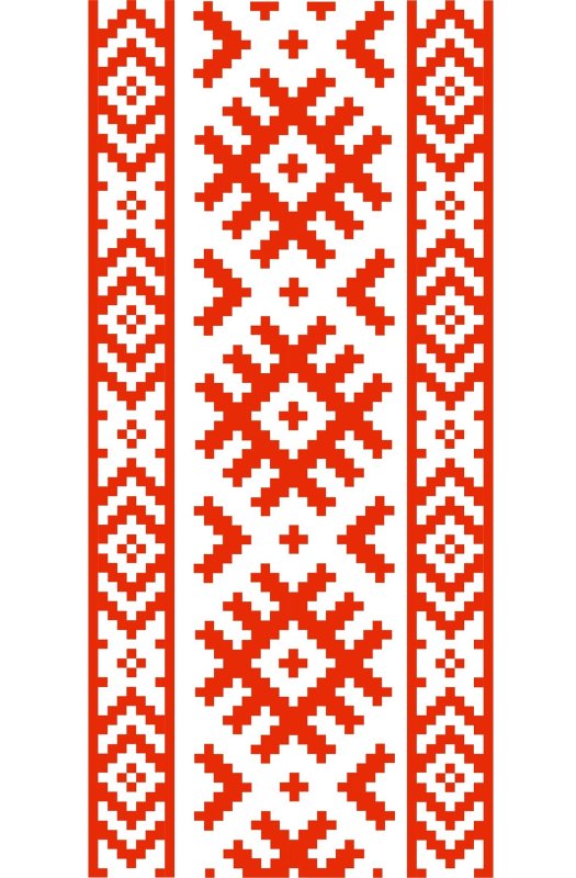 Белорусский орнамент в полосе на прозрачном фоне