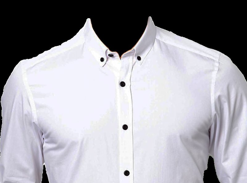 Белая рубашка на прозрачном фоне