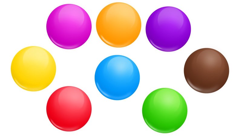 Разноцветные круги на прозрачном фоне