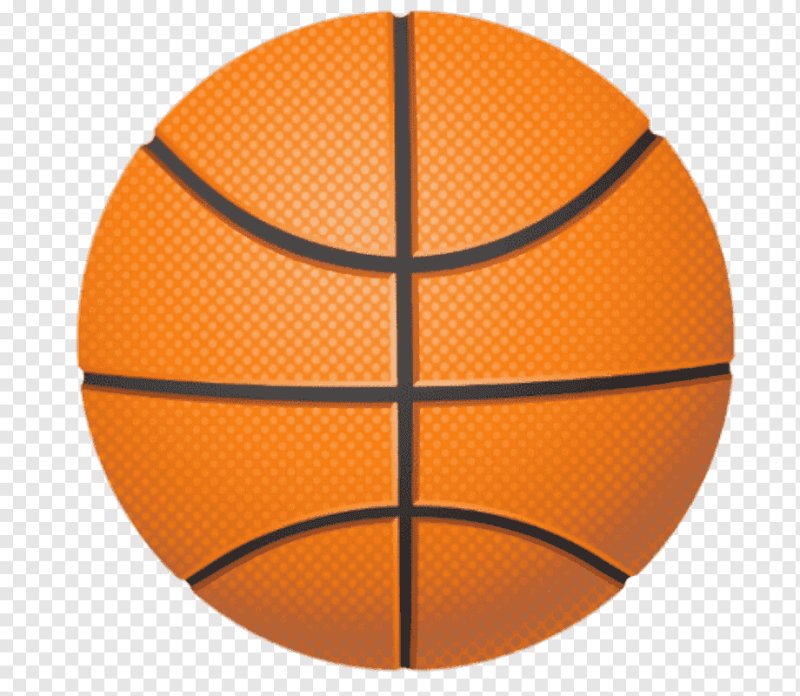 Баскетбольный мяч на прозрачном фоне