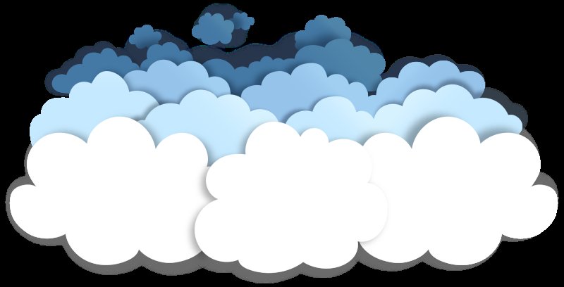 Мультяшное облако на прозрачном фоне