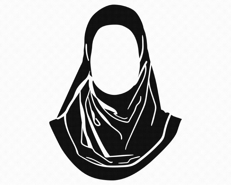 Хиджаб на прозрачном фоне