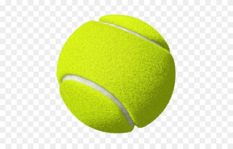 Мяч теннисный на прозрачном фоне