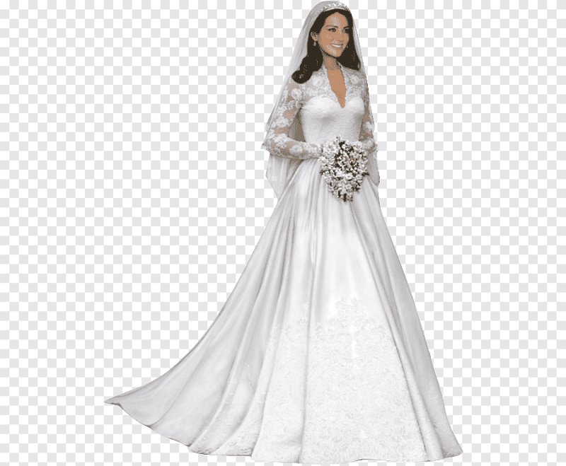 Невеста на прозрачном фоне